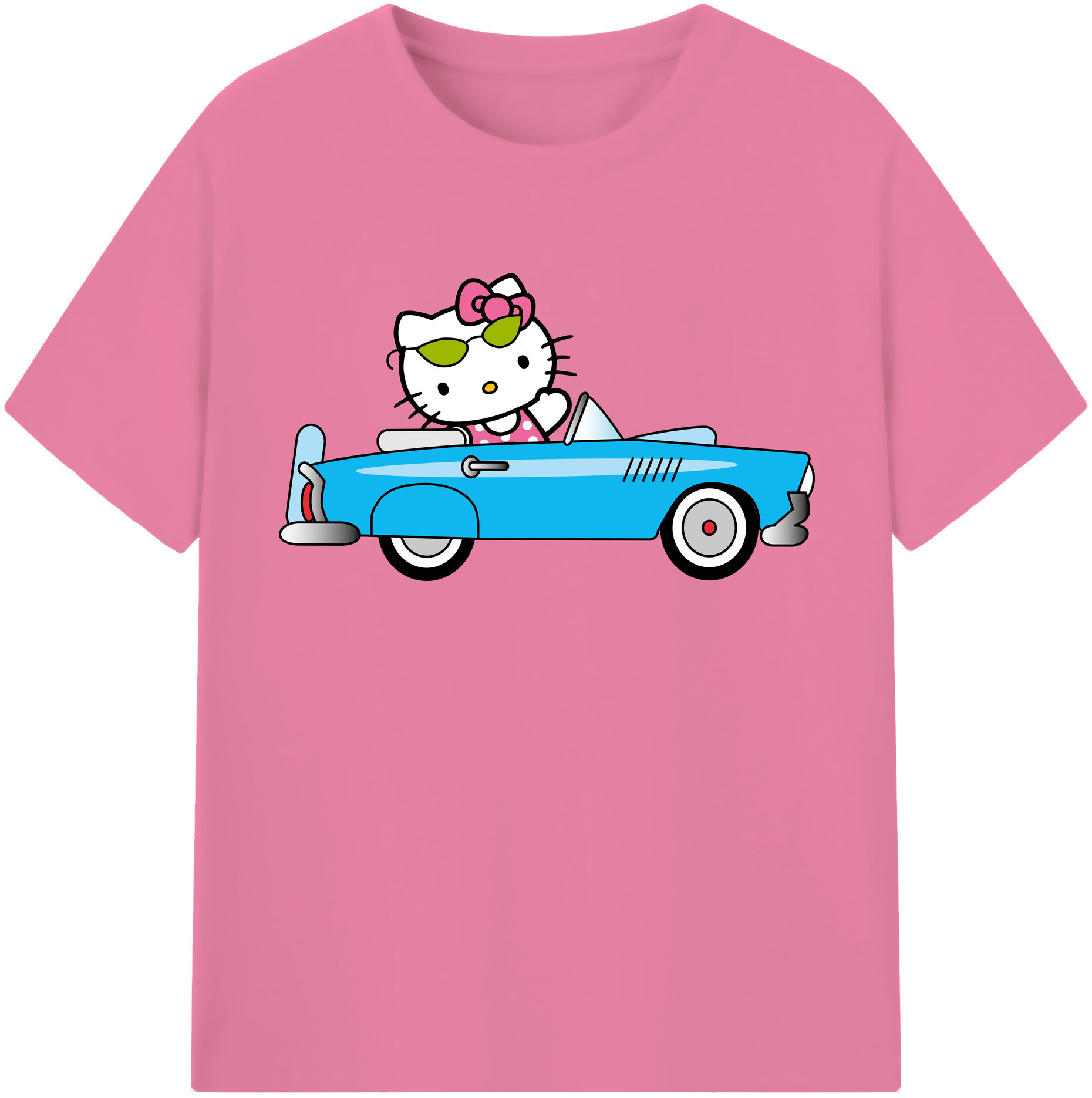 （画像用） Hello Kitty ハローキティ 綿100％半袖Tシャツ（フロントプリント）